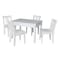 International Concepts Rectangle Table with 4 San Remo Juvenile Chairs, 24 in W, 33.1 in L, 22.2 in H, Wood, White K08-JT2532L-CC105-4 - alternate 1